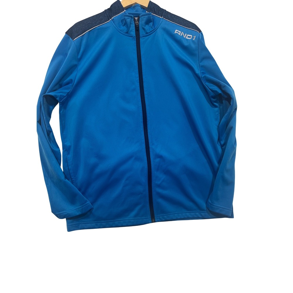 AND1‎ Blue Track Jacket Full Zip Warm Up Jacket (714)